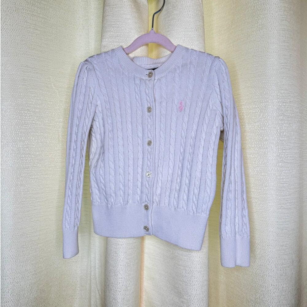 Ralph Lauren Polo Cream cotton cardigan size 3T